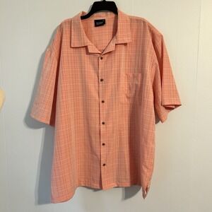 Men's 4X Brooklyn Unlimited Button-Down, Short Sleeve Dress Shirt. Pink.